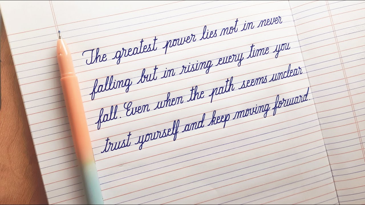 Improve Handwriting Practice | CURSIVE WRITING Tutorial for Beginners ...