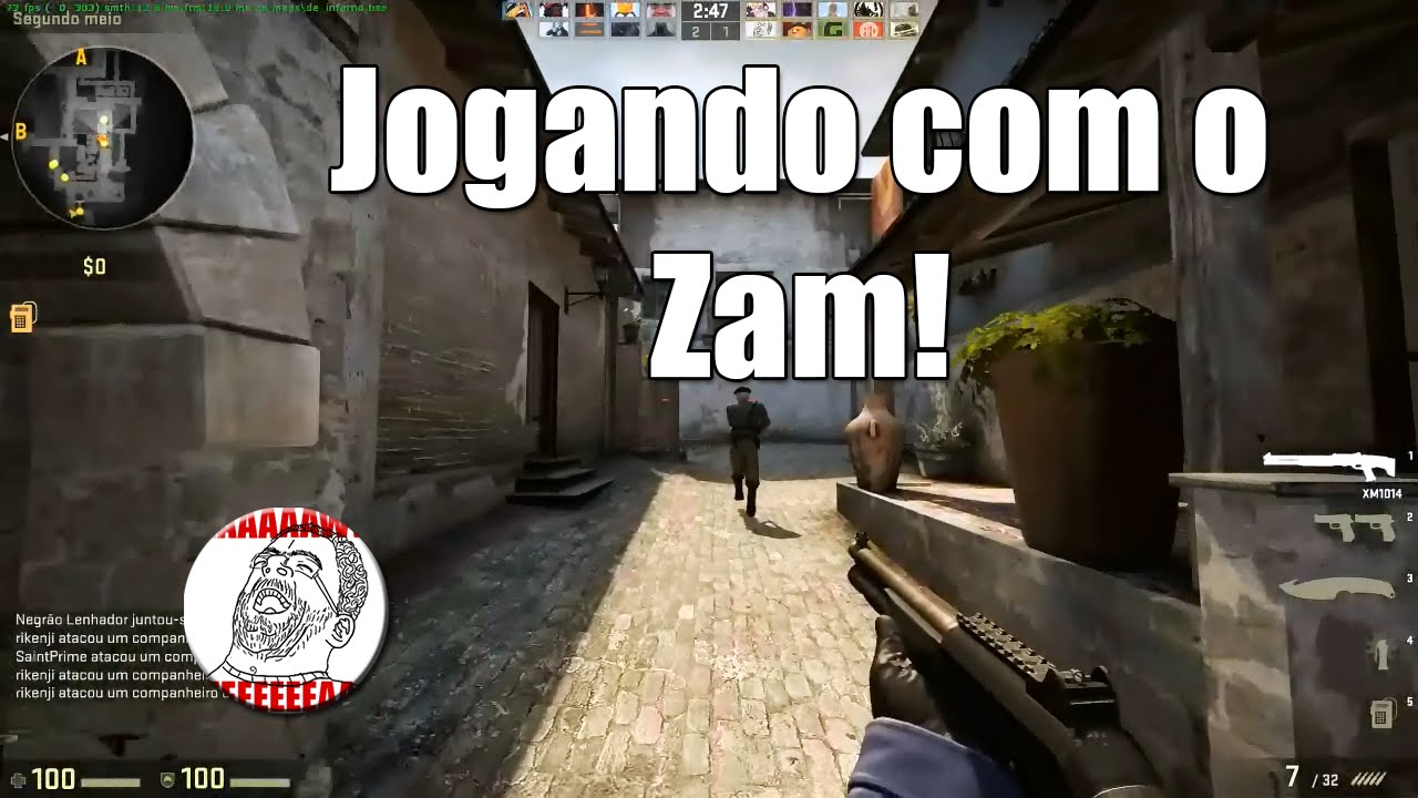 CS:GO - Dualies + Shotgun (com o Zam) - YouTube