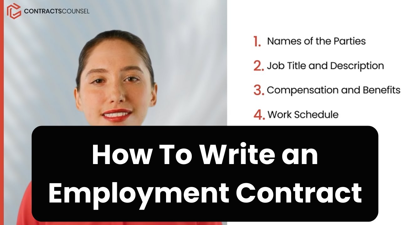 How to Write an Employment Contract [Lawyer Templates Available] - YouTube