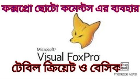 Visual FoxPro 6.0 beginners bangla tutorial//ফক্সপ্রো বেসিক বাংলা টিউটোরিয়াল