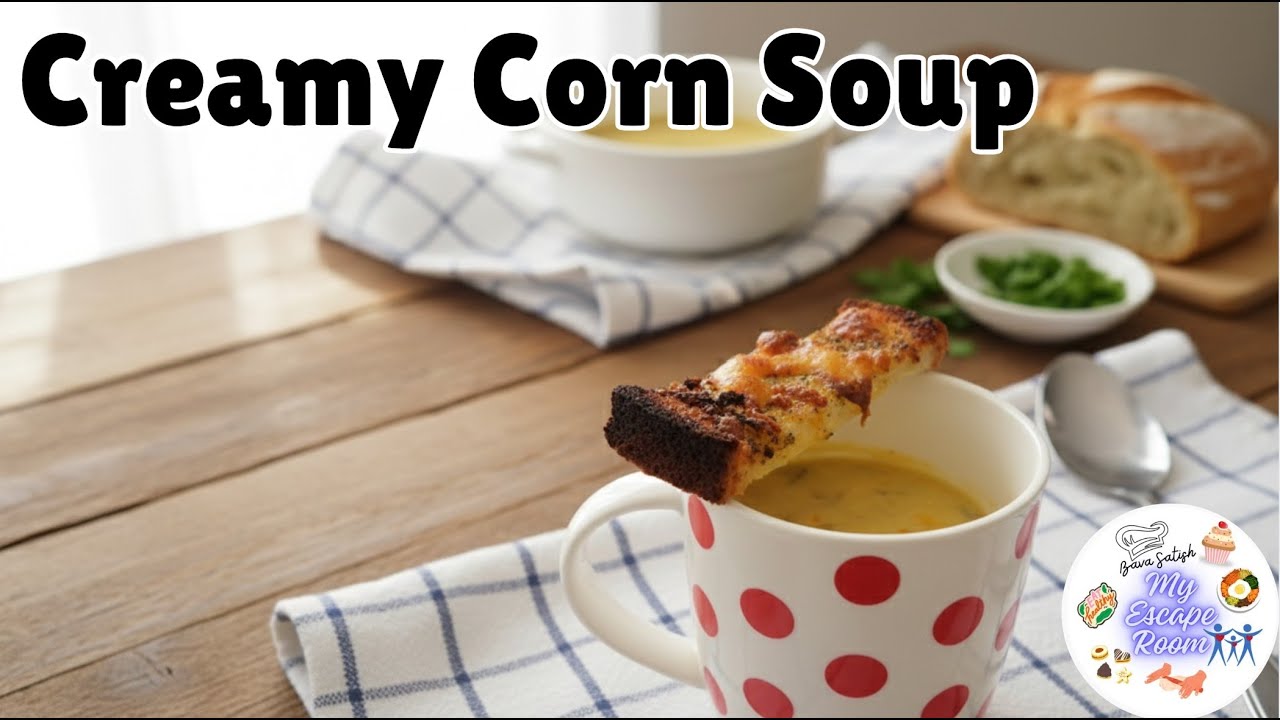 Creamy Corn Soup Recipe | Easy & Delicious Homemade Comfort Food I Bava Satish's My Escape Room