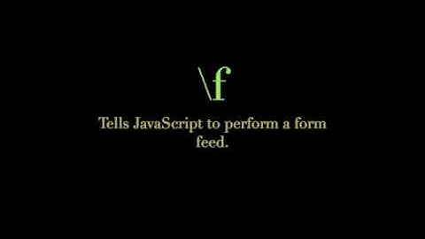 JavaScript: escape characters
