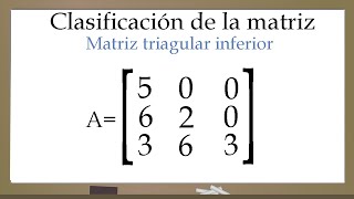Clasificación de la matriz | Parte 3