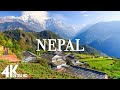 Flying over nepal 4k u relaxing music along with beautiful natures  4k