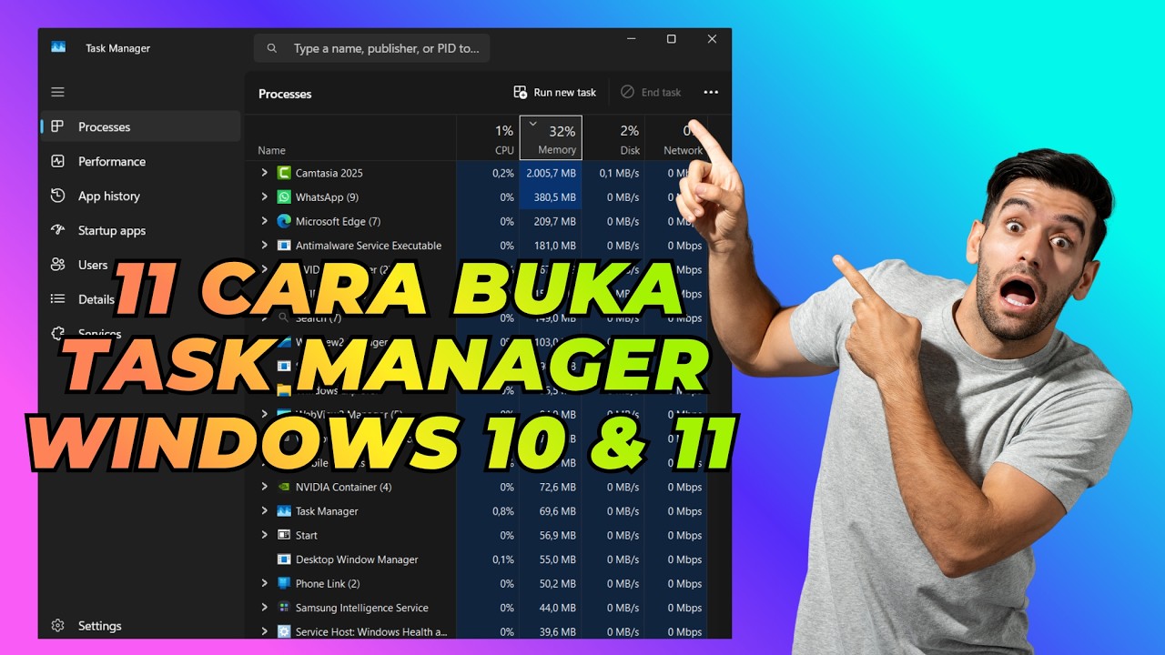 11 Cara Membuka Task Manager di Windows 10 dan 11 - YouTube