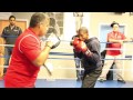 Felix Verdejo Doing very fast and sharp pad work