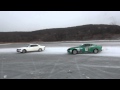 Ice drifting practice. Tandem entry drift.