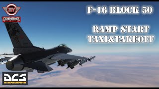 F-16 Eğitimler - Motor Çalıştırma - Taxi - Kalkış