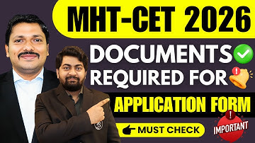 Documents Required for MHT-CET 2026 Registration | MHT-CET 2026 Imp Update Amit Sir | Dinesh Sir