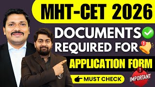 Documents Required for MHT-CET 2026 Registration | MHT-CET 2026 Imp Update Amit Sir | Dinesh Sir