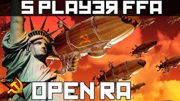 5 Player FFA - Red Alert 1 OpenRA