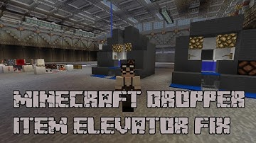 Minecraft 1.11 Dropper Item Elevator Fix Tutorial