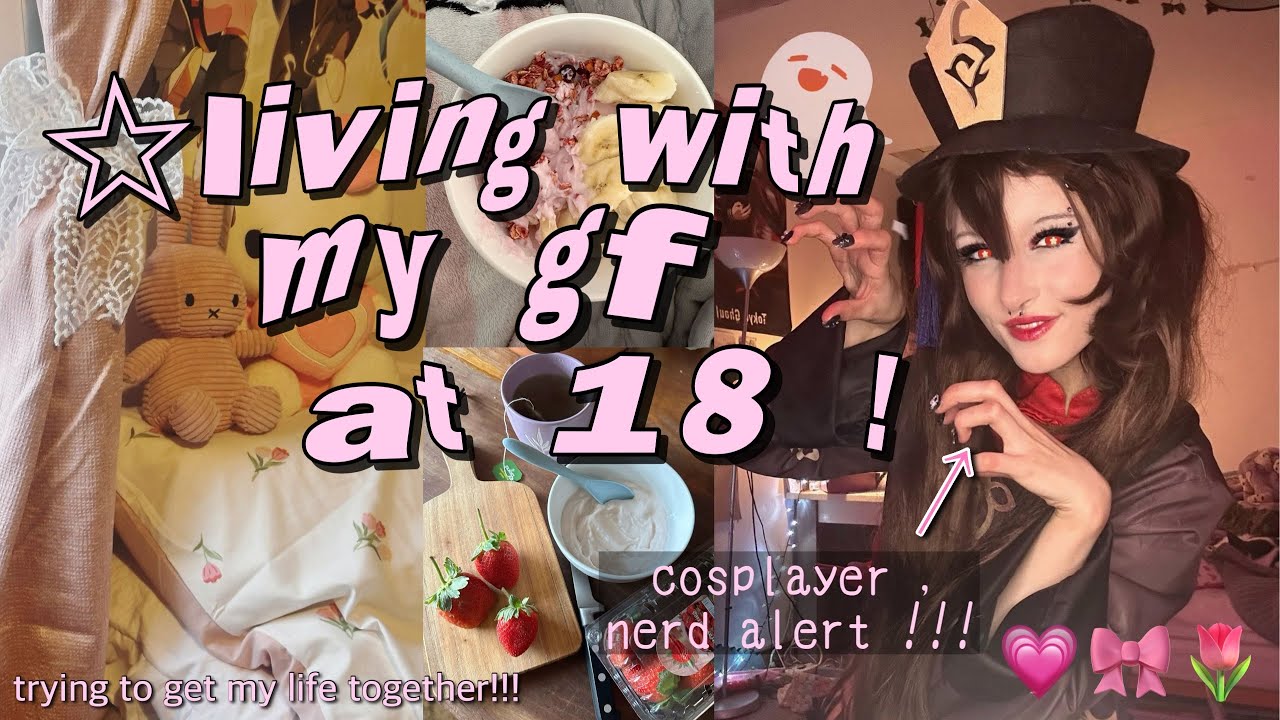 homebody introvert vlog | living with my gf at 18 🎀 cleaning my room , cosplaying , productive day