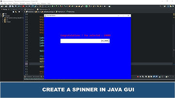 Java GUI Tutorial #56 - Create a Spinner Using JSpinner Class In Java GUI Swing