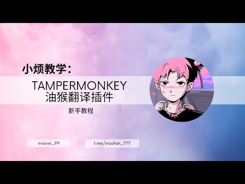 小烦教学：新手教程-Tampermonkey油猴翻译插件