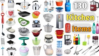 Kitchen Vocabulary in English ll 130 Kitchen items name in English With Pictures #englishvocabulary