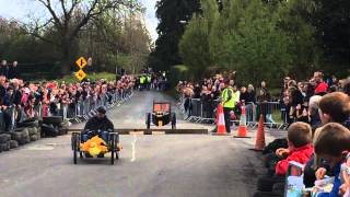 Chicken Run vs The Batmobile, Grangecon Soapbox Derby 2015