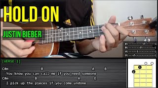 Justin Bieber - HOLD ON | Ukulele Tutorial | LYRICS and CHORDS | Cover