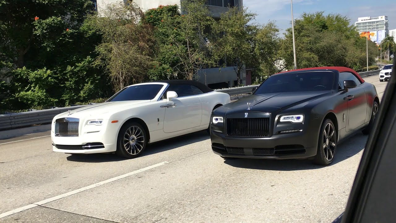 Filming our duo in Miami – Rolls Royce Dawn – Onyx Exotix Luxury & Exotic Car Rental