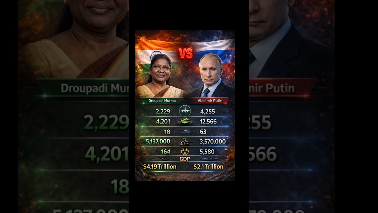 India vs Russia 🇮🇳🇷🇺 | Military Power Comparison 