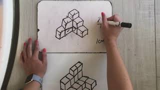 Working out volume by counting cubes
