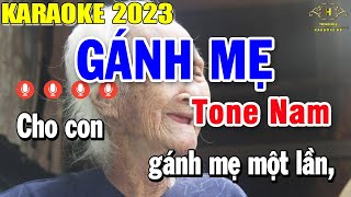 Gánh Mẹ Karaoke Tone Nam Nhạc Sống 2023 | Trọng Hiếu