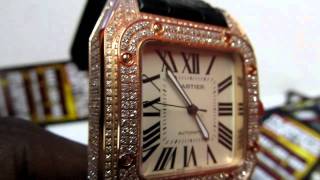 ROSE GOLD CARTIER SANTOS 100 - YouTube