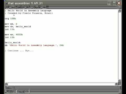 Hello World in Assembly Language