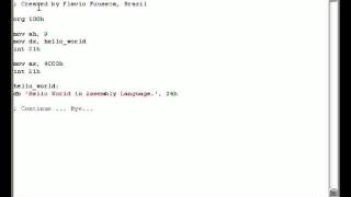 Hello World in Assembly Language