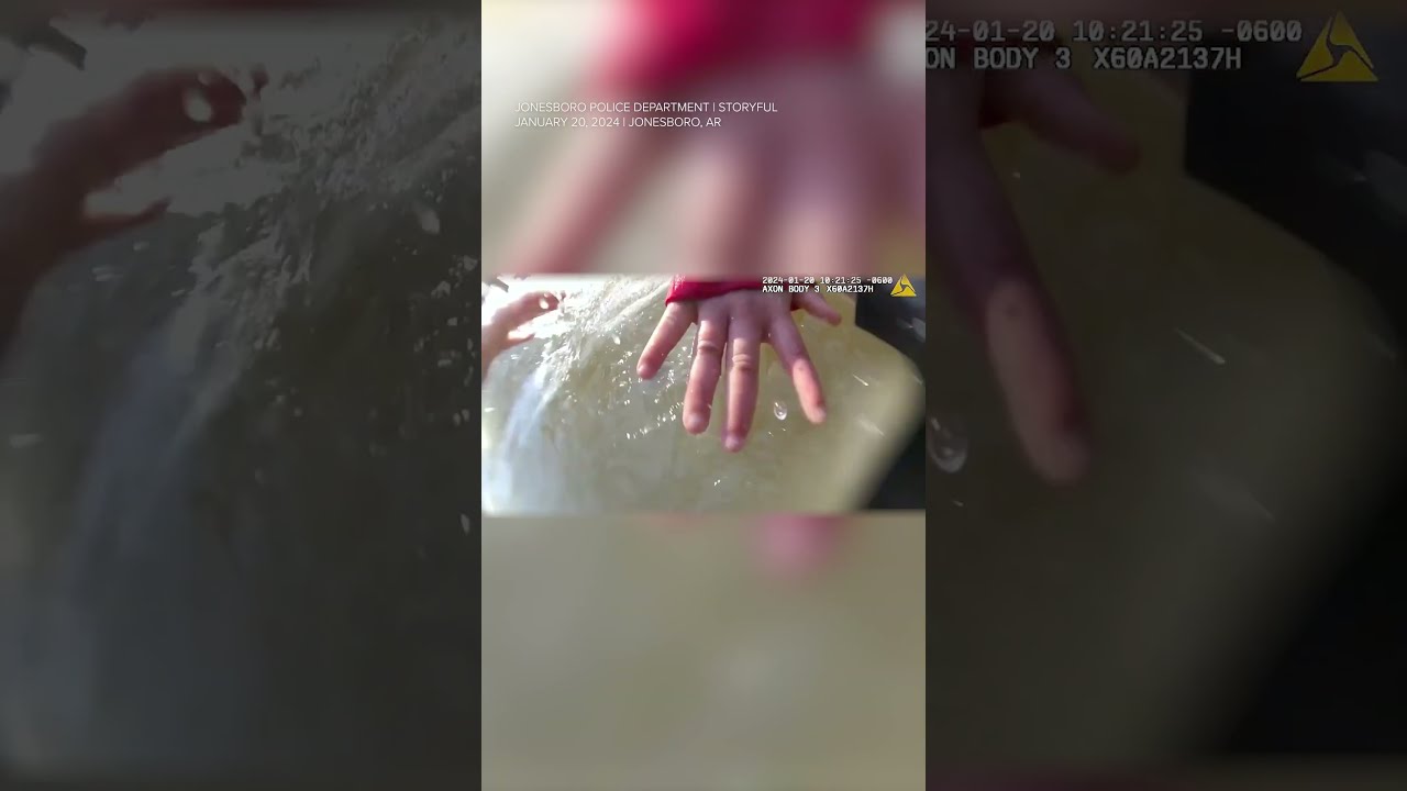 Police Officer Risks Own Life Crawling Onto Frozen Pond To Rescue Child Who Fell Through Ice