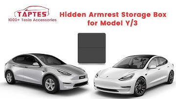 TAPTES Gen 2 Secret Hidden Armrest Storage Box for Tesla Model 3 & Model Y