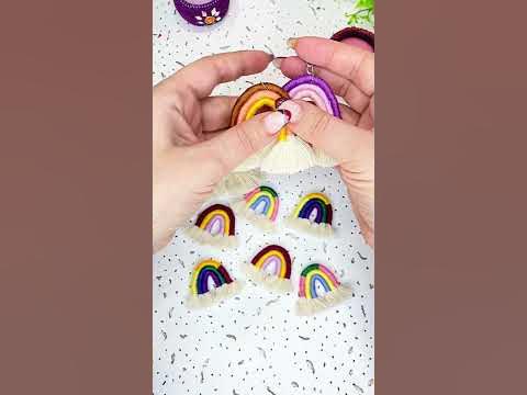Макраме БРЕЛОК своими руками | Macrame keychain | Радуга макраме - YouTube