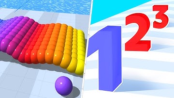 Satisfying Mobile Games 2023 - Canvas Run, Number Masters, Roof Rails, Giant Rush, Juice Run...
