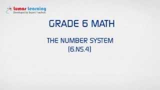 6.Ns.4 - Using Common Factorsgrade 6 Math Www.lumosleaning.com
