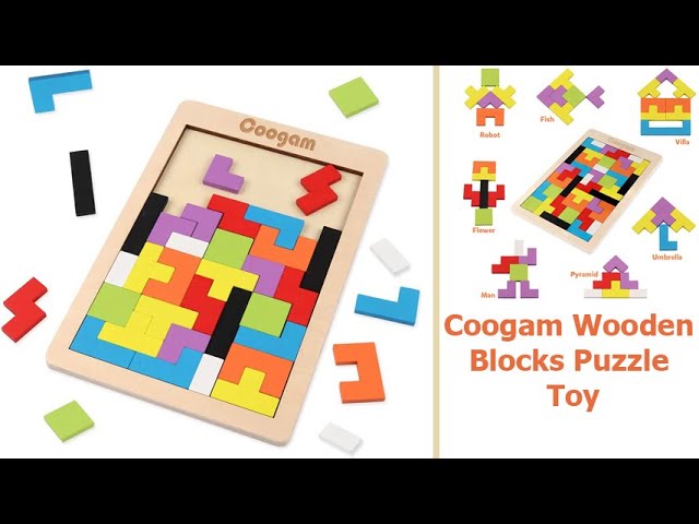 Wooden Blocks Puzzle Brain Teasers Toy – Coogam