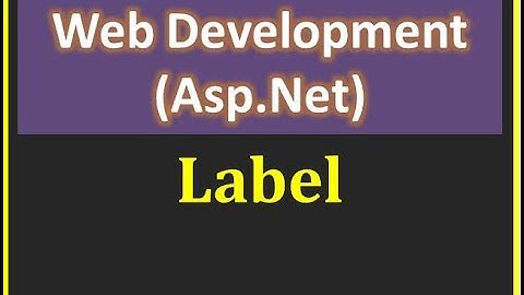 #5. Label Control in Asp.Net | #LitsbrosTutorial #aspnet #programing_tutorial
