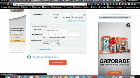 How to make a citation with ISBN on Easybib