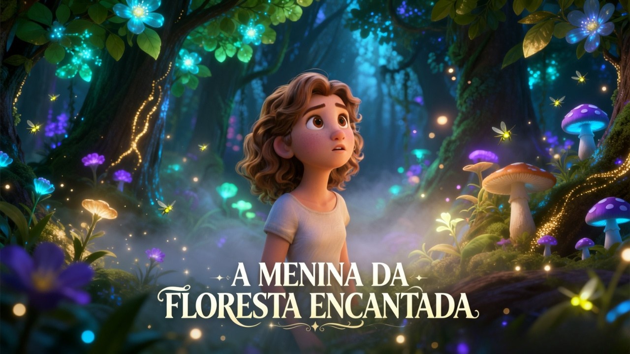 Uma Menina Perdida Em Uma Floresta Encantada
