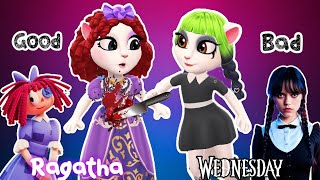 Good Ragatha vs Bad Wednesday 🖤 My Talking Angela 2 🖤 Who Will Win ✖️ New Update Gameplay 😘 Wow