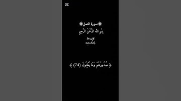سورة النمل[ وَإِنَّ رَبَّكَ لَيَعْلَمُ مَا تُكِنُّ صُدُورُهُمْ وَمَا يُعْلِنُونَ]