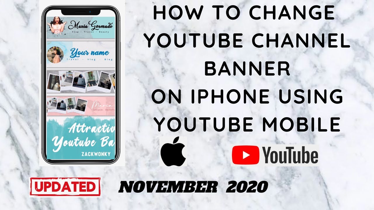 How To Change YouTube Channel Art On iPhone UPDATED Easy YouTube