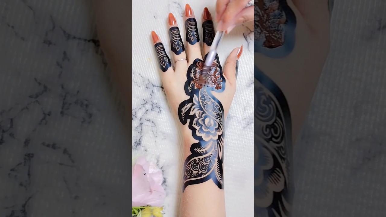 beautiful sticker mehndi design #shorts