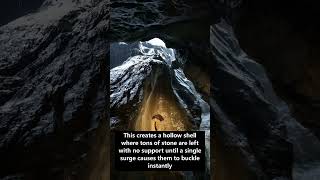 What Happens in 60 Seconds of a Cave Ceiling Collapse #shorts #science #geology