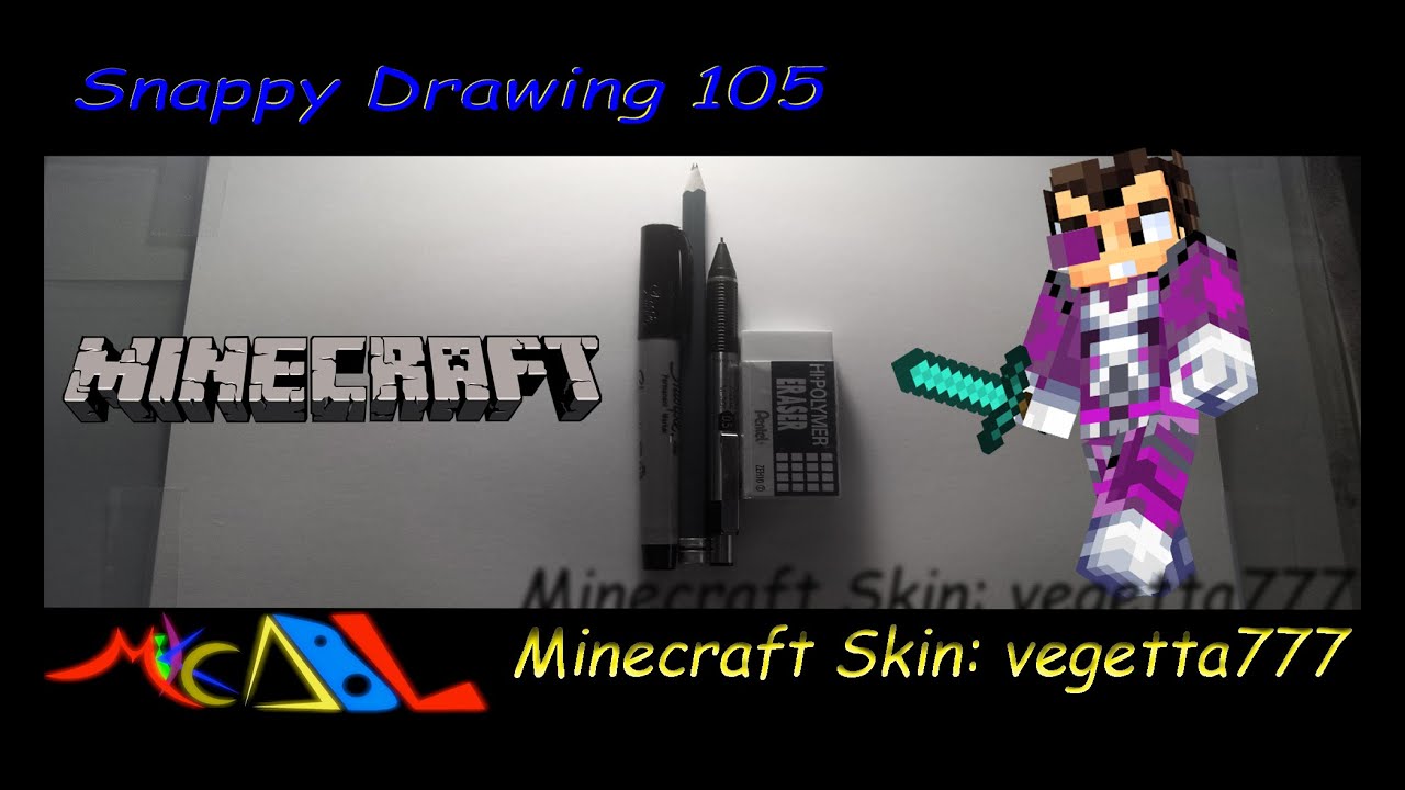 Snappy Drawing 105 Minecraft Skin: vegetta777 - YouTube