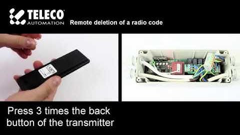 Remote memorisation and deletion of further radio codes - PL4 control unit
