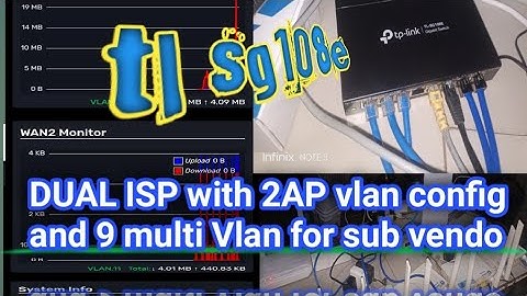 Tplink sg-108e DUAL ISP AND PORT MULTI VLAN CONFIGURATION