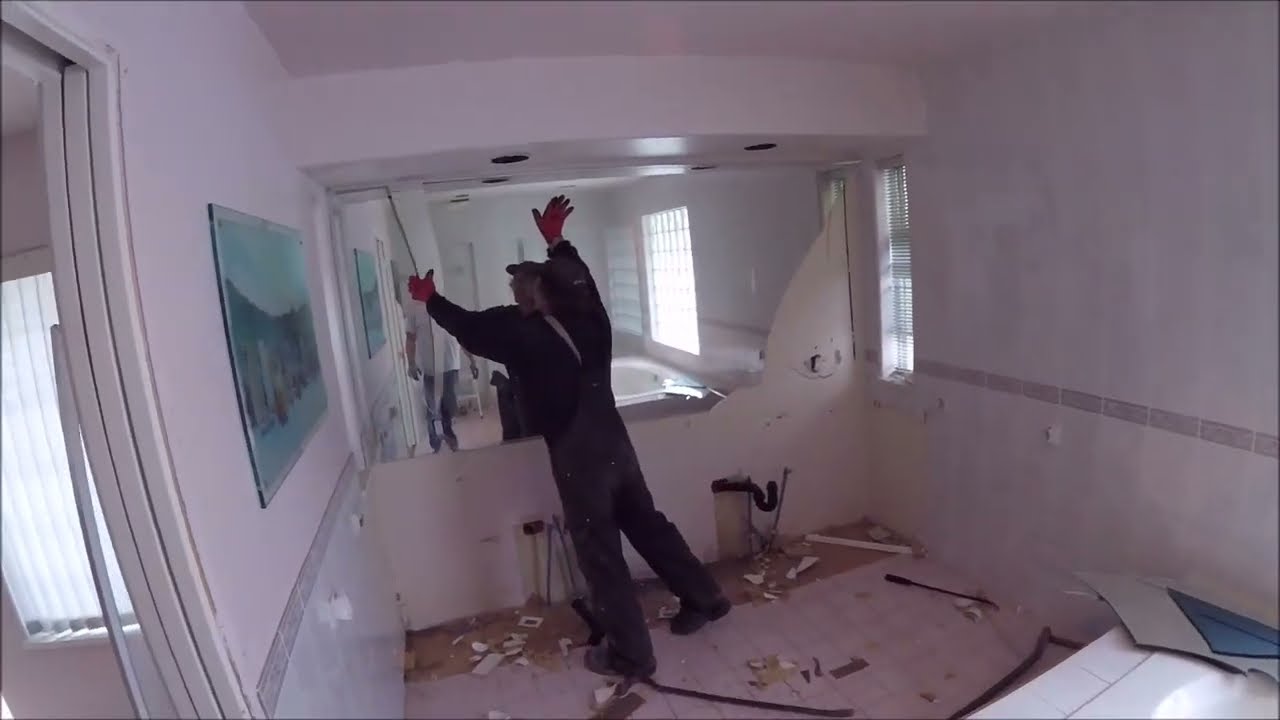 Bathroom Demo & Removing Jetted Bath Tub & Garbage Dump YouTube