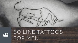 80 Line Tattoos For Men