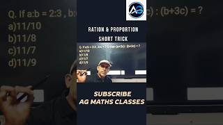 Ratio &amp; Proportion Trick || Proportion  Short Trick || AG MATHS CLASSES BY AJITESH SIR #shorts
