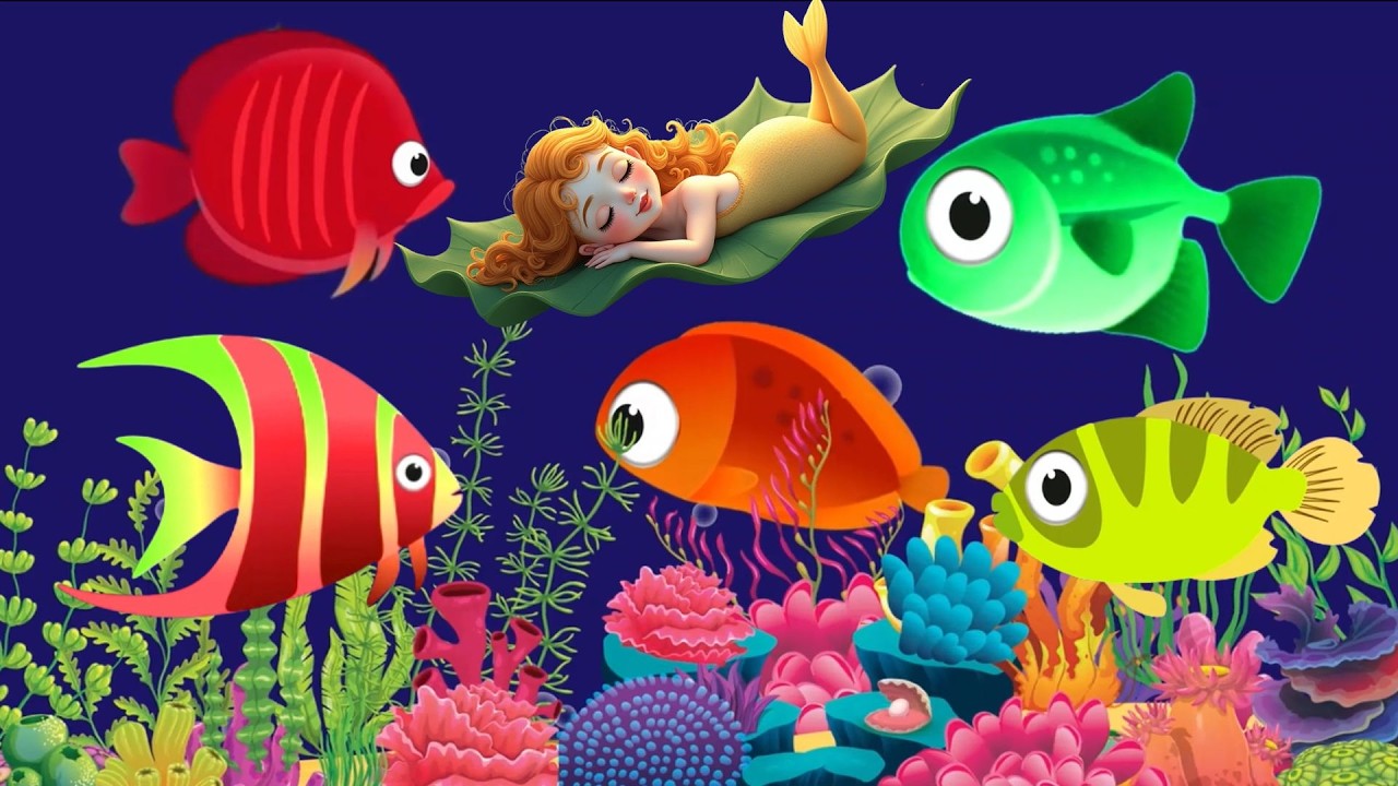 Bedtime Lullaby for Babies, Kids & Parents 😍 Animation🐟Fish lullaby🐟 ...